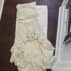 FB BEACH RUFFLED SKIRT SET NWT!